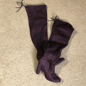 Thigh high over the knee suede boots